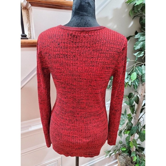 Calvin Klein Women's Red Acrylic Round Neck Long Sleeve Pullover Sweater Size S - Picture 6 of 11